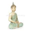 Boeddha beelden Thaise 30 cm groen polyresin 3