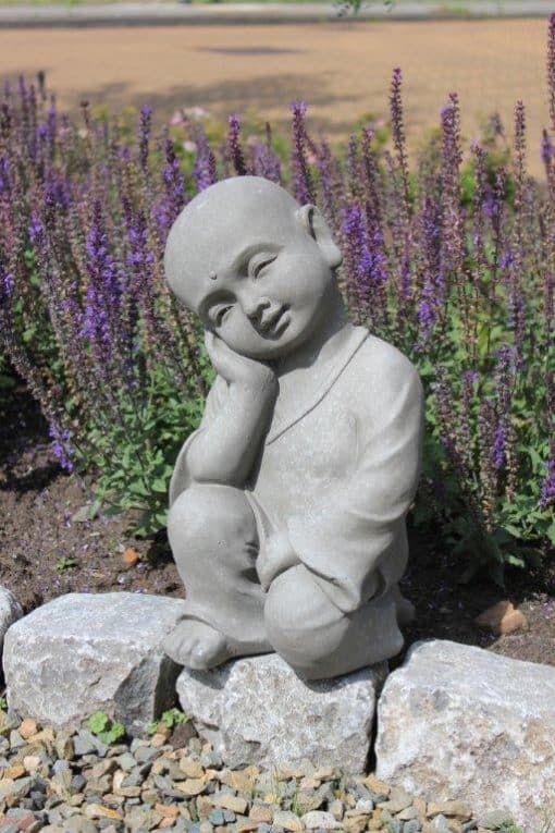 Kindermonnik boeddha sleeping grijs 42cm 3