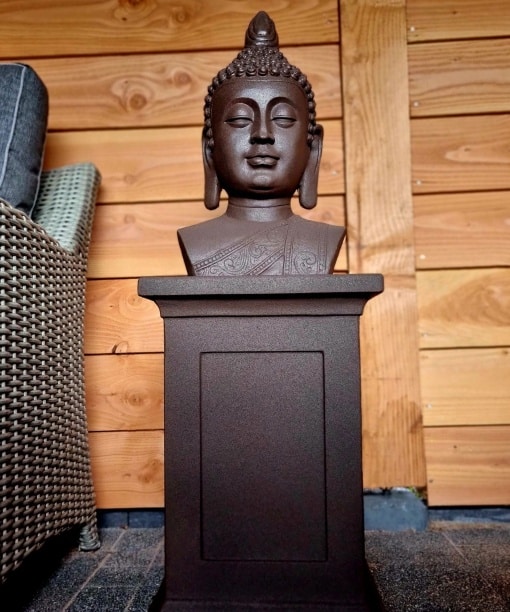 Thais Boeddha Hoofd 46 cm - Boeddha Beeld roest kleur 5