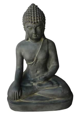 Groot zittend boeddha tuinbeeld 75cm