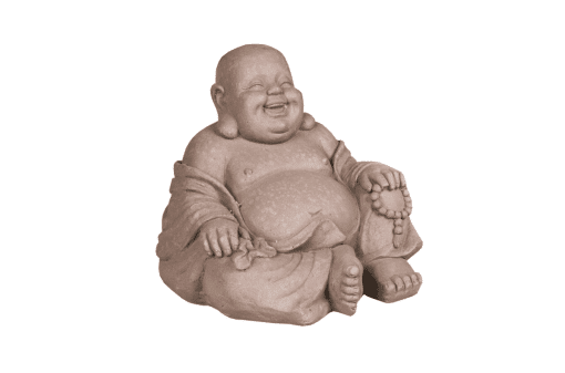 Happy Boeddha 40cm grijs