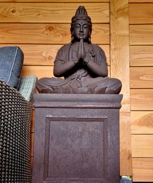Boeddha beeld Kwan Yin mediterend 60cm 7