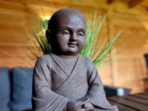 Boeddha beeld mediterende Shaolin 42cm limited Boeddhabeeld roestkleur 2