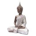 Thais Boeddhabeeld 43 cm - Boeddha Beeld zilverkleurig 2