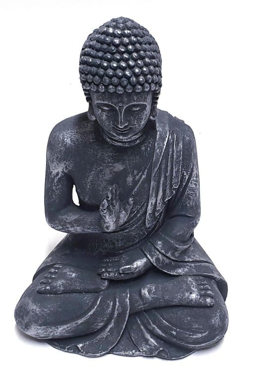 Boeddha beeld zilver kleur | 60 cm Boeddhabeeld 3