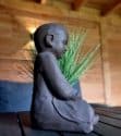 Boeddha beeld mediterende Shaolin 42cm limited Boeddhabeeld roestkleur 4