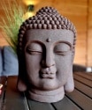 Boeddha Hoofd 42 cm - Boeddha Beeld roest kleur 2