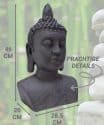Thais Boeddha Hoofd 46 cm - Boeddha Beeld donkergrijs 6