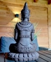 Boeddha beeld Kwan Yin met bak 66cm 6