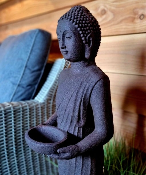 Boeddha beeld staand 1 meter limited roestkleur 4