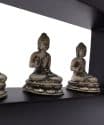 Boeddhabeelden in lijst – 3 Boeddha meditatie brons 28 cm |Inspiring Minds 3