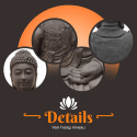 Boeddha Tuinbeelden voor Buiten – Boeddha beeld – Groot Donker Grijs Tuinbeeld – 63cm 7