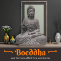Boeddha Tuinbeelden voor Buiten - Boeddha beeld – Bewustzijn - Groot Grijs Tuinbeeld - 63cm 10