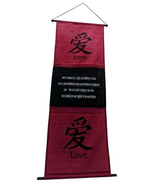 Tekst op doek liefde – Banner 135 cm met Love quote
