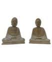 Set 2 Boeddhabeelden hout – handgemaakte boeddha beelden Bali 10 cm